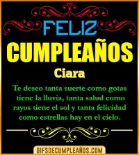 GIF Frases de Cumpleaños Ciara